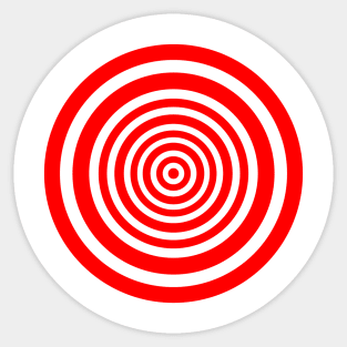 Red and white Target Sticker